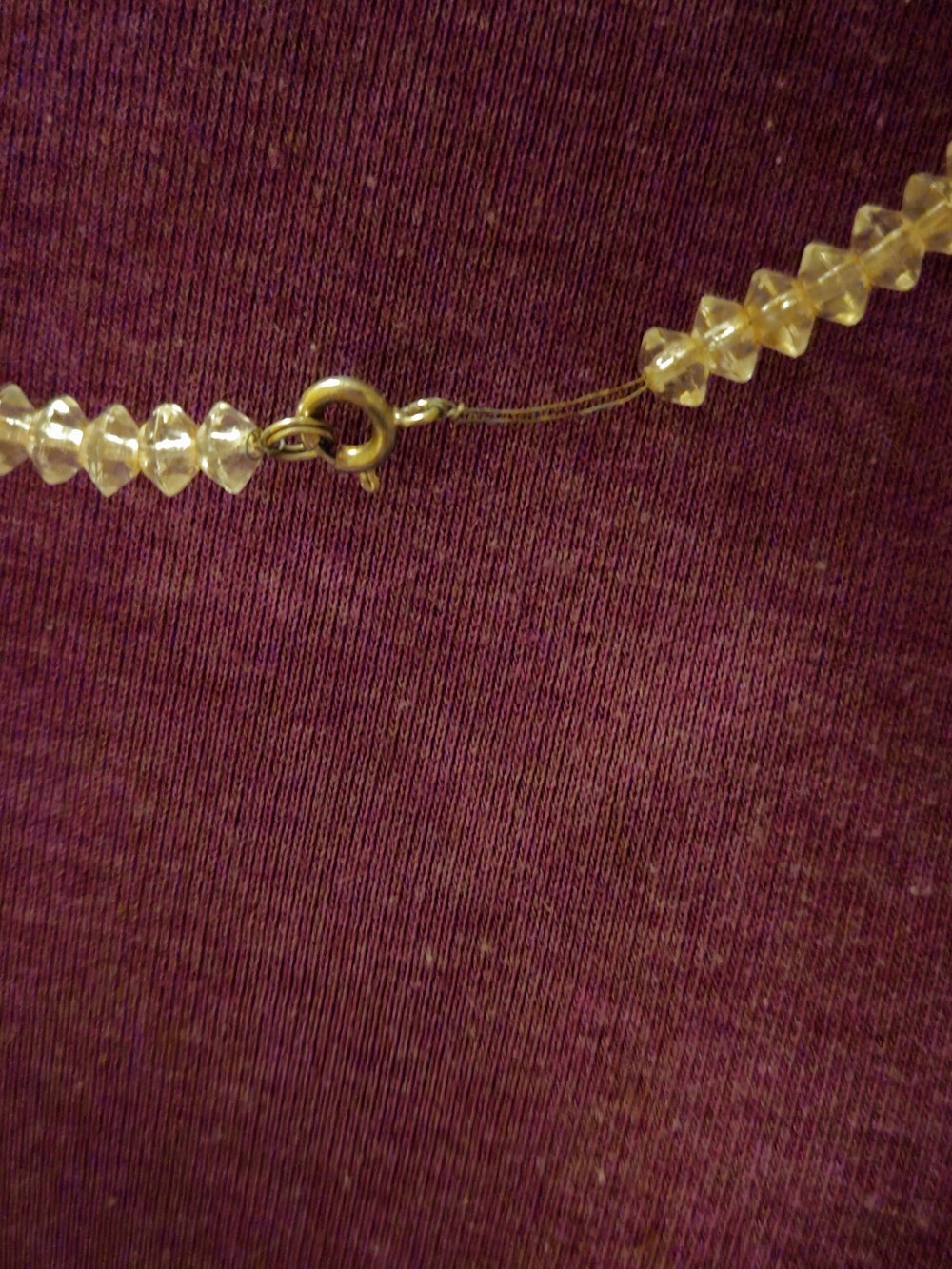 Crystal Bead Necklace - Iridescent Clear - Picture 3 of 4